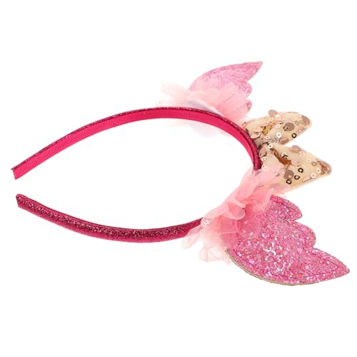 OUNONA Stirnband mit Glitzerndem Pailletten Schleifen Design Leichtes Haarband für Mädchen Bequemer Party Haarschmuck für Geburtstag Fasching Kostümfest Einzigartiges Accessoire von OUNONA