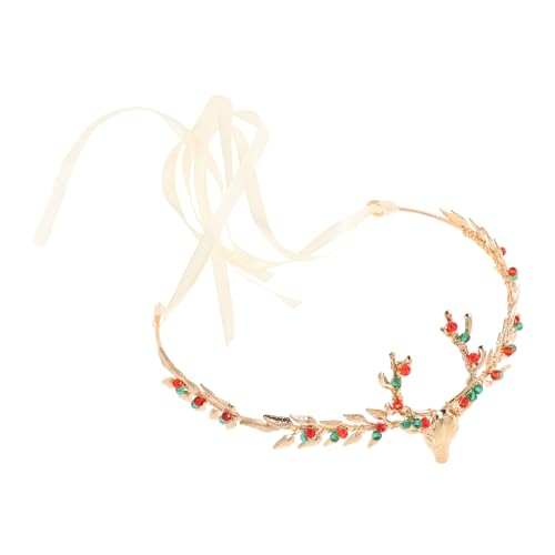 OUNONA Krone Modisches Haarband Im Kronendesign Weihnachts Strass Haarkrone Damen Kopf Dekoration Stirnband Strass Für Weihnachten von OUNONA