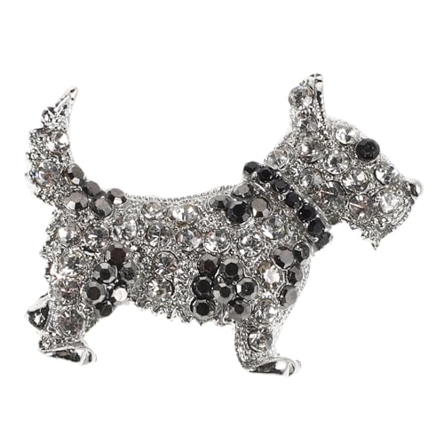 OUNONA Süße Cartoon Hund Brosche Legierung mit Strass Akzenten für Kleidung Rucksack und Hüte Perfektes für Frauen zu Valentinstag Geburtstag oder Party von OUNONA