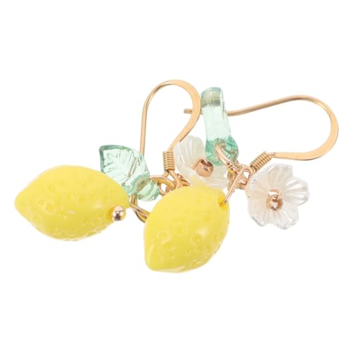 OUNONA Süße Zitronen Ohrhänger Damen Leichte Ohrringe mit Blüten und Design Unregelmäßige Form Sommerliche Frucht Accessoires für Alltag und Freizeit OUNONA Süße Zitronen Ohrhänger Damen Leichte Ohrringe mit Blüten und Design Unregelmäßige Form Sommerliche Frucht Accessoires für Alltag und Freizeit von OUNONA