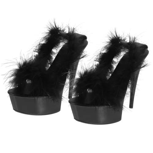 OUNONA Super High Heel Sandalen Damen No Slip Sandaletten mit Strapazierfähigem Obermaterial Atmungsaktiv und Formstabil für Sommer Freizeit und Party von OUNONA