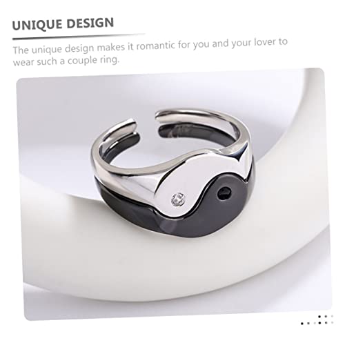 OUNONA Paar Ringe Verstellbar Passend Für Liebhaber Minimalistischer Schmuck Als Verlobungsring Oder Jubiläumsring von OUNONA
