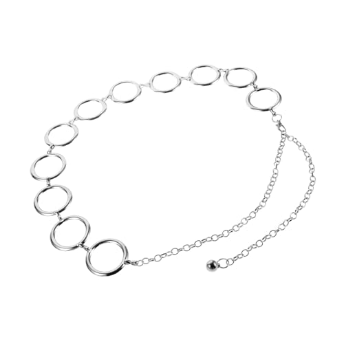 OUNONA Taillenkette Damen Silber Verstellbare Kettengürtel für Partys Festivals und Nachtclubs Hüftkette Metall für Frauen Vielseitiges Damenaccessoire von OUNONA
