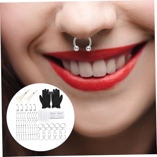 OUNONA Teiliges Body Piercing Schmuck aus Vielseitig für Ohr Nase Augenbraue und Bauchnabel Hautfreundlich Rostfrei Poliert Komfortabel für Damen und Alltag von OUNONA