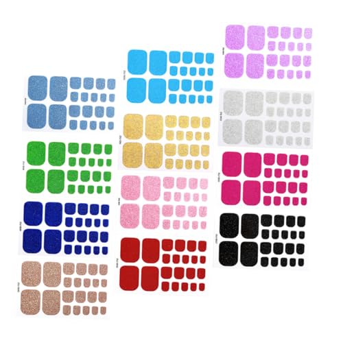 OUNONA Teiliges Zehennagel Sticker Selbstklebend Glitzernde Nagelaufkleber für Frauen Mädchen Zehennagel Dekoration Einfach Anzuwenden von OUNONA