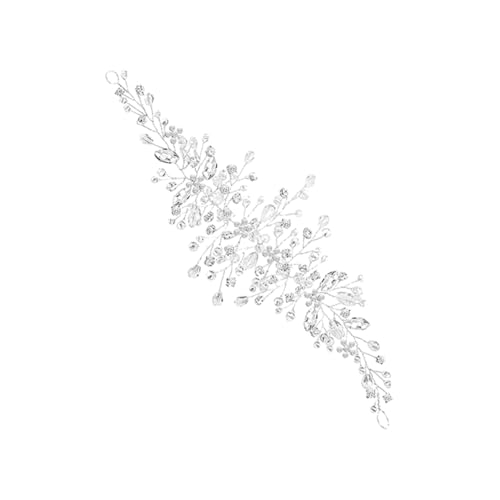 OUNONA -Tiara Braut Hochzeit Haarrebe Haarspangen Strass legierung strass kopfschmuck Hochzeitsstirnband handgefertigt Stirnband Braut-Fascinator weiß Transparent von OUNONA