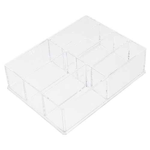 OUNONA Transparente Aufbewahrungsbox mit Fächern Kosmetik Organizer für Lidschatten Lippenstift Blush Multifunktionale Make Up Aufbewahrung Platzsparend und Langlebig von OUNONA