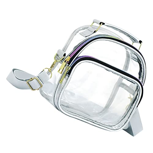 OUNONA Transparente PVC Umhängetasche Damen Small Crossbody Bag mit Reißverschluss Leichte Schultertasche für Outdoor und Alltag Modisch und Langlebig Klare Tragetasche für Verschiedene von OUNONA