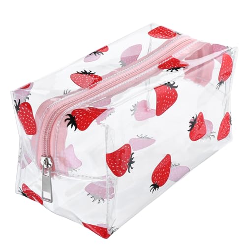 OUNONA Transparente Reise-Make-up-Tasche PVC Kosmetikbeutel Aufbewahrungstasche Für Damen Waschtasche Mit Reißverschluss Für Kosmetika Und Kleinteile Mehrzweck-Kosmetiktasche Für Urlaub u von OUNONA