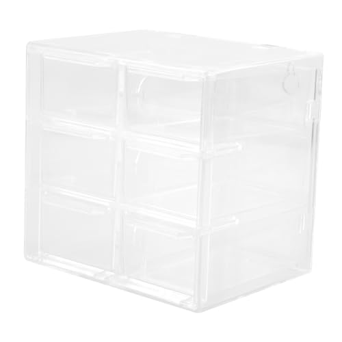 OUNONA Transparenter Kontaktlinsenbehälter Mit Kosmetik-aufbewahrungsbox Für Schreibtisch Mehrzweck-Organizer Mit Sechs Fächern Für Make-up Und Linsen von OUNONA