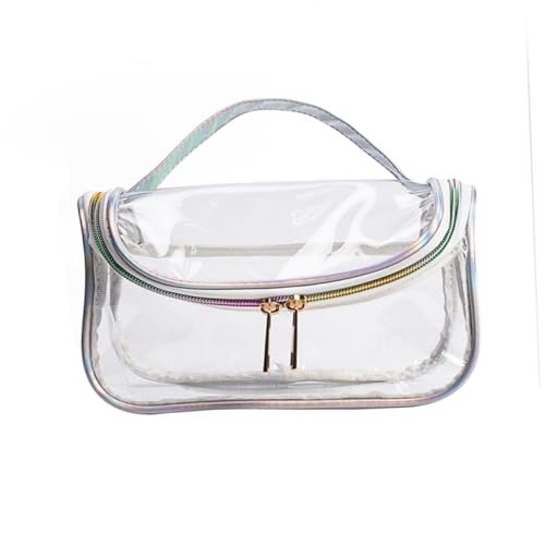 OUNONA Transparenter Kosmetikbeutel Tragbare Kultur und Toilettentasche für Damen S aus PU für Reisen und Aufbewahrung Große Kapazität Leicht und Langlebig von OUNONA