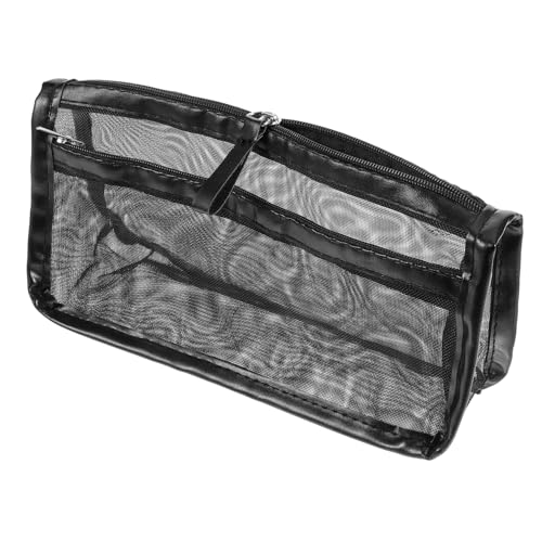 OUNONA Transparentes Mesh Federmäppchen mit Reißverschluss Leichte Große Kapazität Stifttasche für Schule Büro und Reisen Durchsichtiges Kosmetiktäschchen für Make up und Schreibwaren von OUNONA