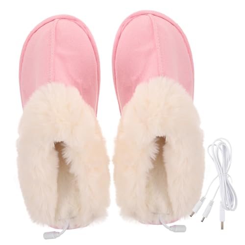 OUNONA USB Beheizbare Hausschuhe Damen Warm Elektrisch mit USB ladefunktion Atmungsaktiv Vielseitig für Indoor und Outdoor Komfortabel und Praktisch für Kalte Wintertage von OUNONA