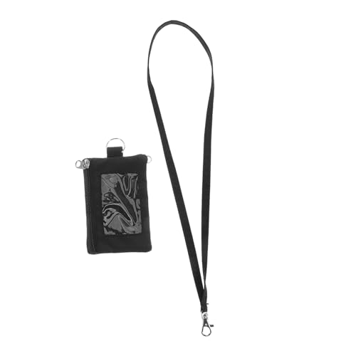 OUNONA Ultradünnes Kartenetui mit Lanyard Vielseitiges Portemonnaie für Damen Münzfach Schlüsselanhänger Langlebig Leicht zu Reinigen Schlankes Design für Organisierten Alltag von OUNONA