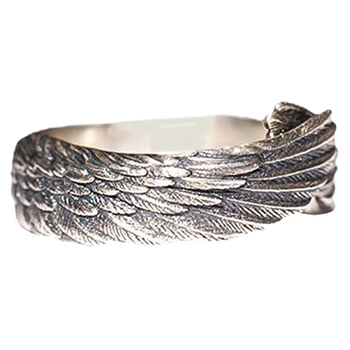 OUNONA Unisex Offener Flügelring Vintage Silber Verstellbarer Kleiner Finger Schmuck für Teenager Mädchen und Modischer Partner für Geburtstag Hochzeit Festival und Alltag von OUNONA