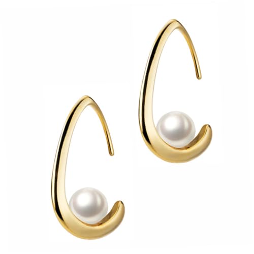 OUNONA Vergoldete Tropfen Ohrringe mit Synthetischer Perle Stilvolle Damen Ohraccessoires für Party und Alltag Umweltfreundliches Silber Langlebig und Modisch OUNONA Vergoldete Tropfen Ohrringe mit Synthetischer Perle Stilvolle Damen Ohraccessoires für Party und Alltag Umweltfreundliches Silber Langlebig und Modisch von OUNONA