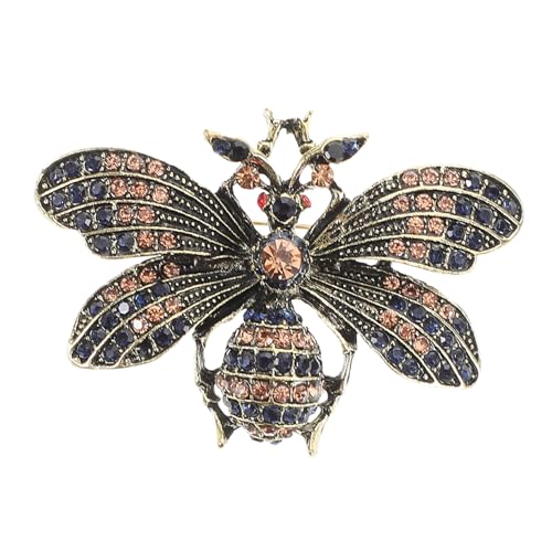 OUNONA Vintage Biene Brosche Unisex Retro Anstecknadel mit Strass für Kleidung Hut Schal Modische Insekten Brosche Pin für Damen und Herren Stilvolles Accessoire von OUNONA