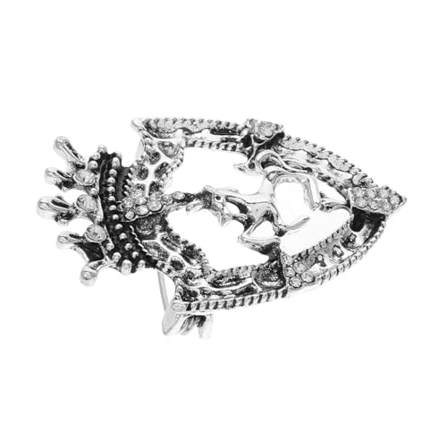 OUNONA Vintage Brosche Anstecknadel mit Strass Retro Schild Design Herren Anzug Accessoires Vielseitig als Reverspin und Gastgeber Anstecker für Oktoberfest und Formelle Anlässe von OUNONA