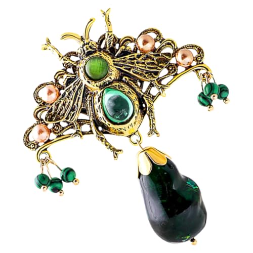OUNONA Perlenbrosche Bienenform Vintage Brosche Für Kleidung Anstecknadel Mit Perlen Dekorative Reversnadel Für Schals Und Anzüge von OUNONA