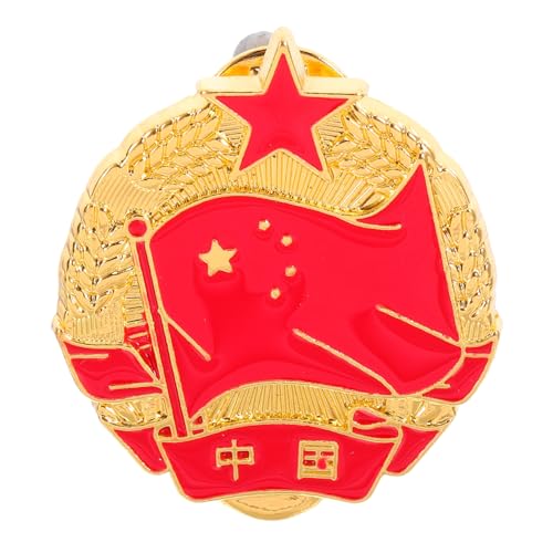 OUNONA Anstecknadel Für Rucksäcke Ästhetische Metallbrosche Dekorative Nationalflaggenabzeichen Sternförmige Brosche Für Taschen von OUNONA