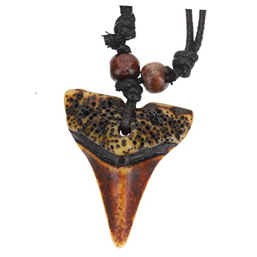 OUNONA Haifischzahn Anhänger Halskette Für Herren Vintage Stil Kette Mit Zahn Anhänger Für Jungen Surfer-halskette Für Männer von OUNONA