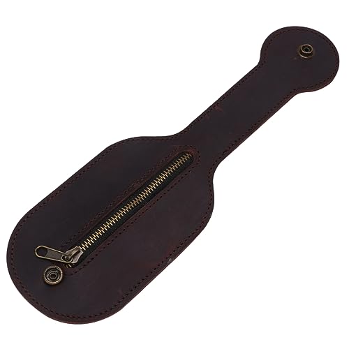 OUNONA Vintage Münzbeutel Faltbare Rustikale Geldbörse Hängen für Reisen Pendler Kaffeefarben Design für Täglichen Gebrauch von OUNONA