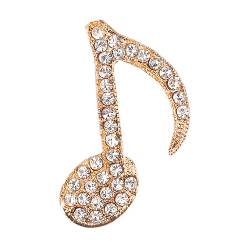 OUNONA Vintage Musiknoten Brosche mit Strass und Floralem Design Modische Anstecknadel für Jacke Kleid Hemd Vielseitiges Schmuckaccessoire für Damen und Herren von OUNONA