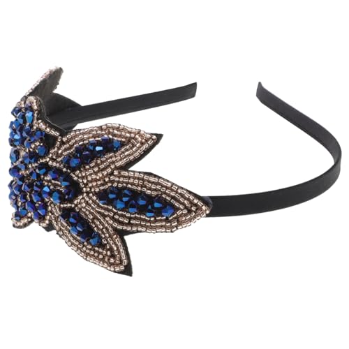 OUNONA Vintage Perlen Haarreif Für Hochzeiten Handgemachter Kopfschmuck Für Bräute Blau Haarschmuck Für Frauen Für Hochzeitsfeiern Und Performance Partys von OUNONA