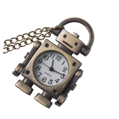 OUNONA Vintage Robot Taschenuhr Halskette Retro Kettenuhr für Männer und Frauen Praktischer Verwendung und Stilvollem Design von OUNONA