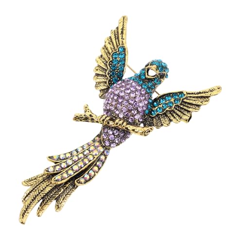 OUNONA Vintage Strassbrosche Farbenfroher Tier anstecker für Damen und Herren Robuste Metallbrosche für Mantel Anzug Schal und Hemd Eleganter Pin für Besondere Anlässe Wie Hochzeit und von OUNONA