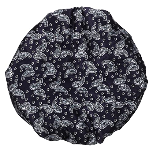 OUNONA Wasserdichte Duschhaube Damen Elastisch Verstellbar Große Badekappe für Langes Haar Mehrschichtiger Badehauben mit Stabilem Gummiband für Männer und Frauen Badezimmerzubehör von OUNONA