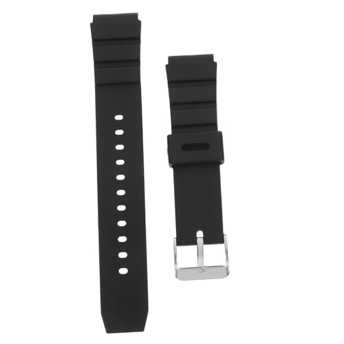 OUNONA Wasserdichtes Silikon Uhrenarmband Robustes Ersatzarmband für Fitness Schwimmen Tauchen Klettern Ergonomisches Design Schwarz für Uhren Geeignet von OUNONA