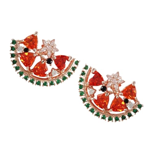 OUNONA Wassermelonen Ohrstecker Damen Sommer Ohrschmuck Frucht Design Kleine Trendige Ohrringe Für Frauen Mädchen von OUNONA