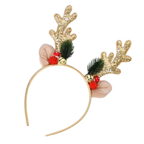OUNONA Weihnachts Rentier Haarreif mit Glitzer Leicht und Bequem Perfektes Kopfschmuck Accessoire für Festliche Anlässe Sorgt für Einen Festlichen Look zu Weihnachten von OUNONA