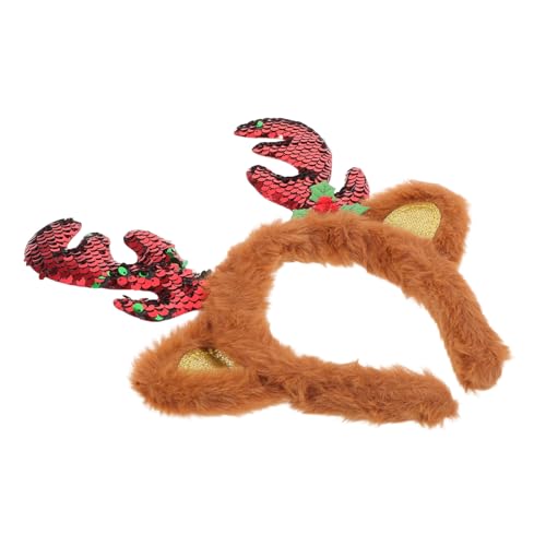 OUNONA Weihnachtsgeweih Haarreif Weich Leicht Langlebig Damen Mädchen Festliches Stirnband für Holiday Parties und Foto Booths von OUNONA