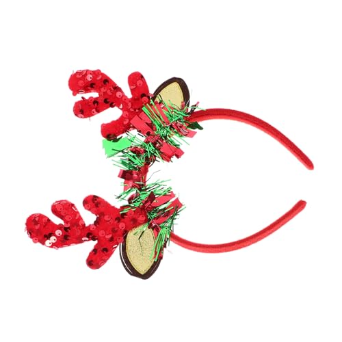OUNONA Weihnachtshaarreifen Geweih Stirnband mit Niedlichen Rentierhörnern Festlich Langlebiges Material Dekoratives Haarband für Weihnachtsfeier und Kostüm Geeignet für Damen und Party von OUNONA