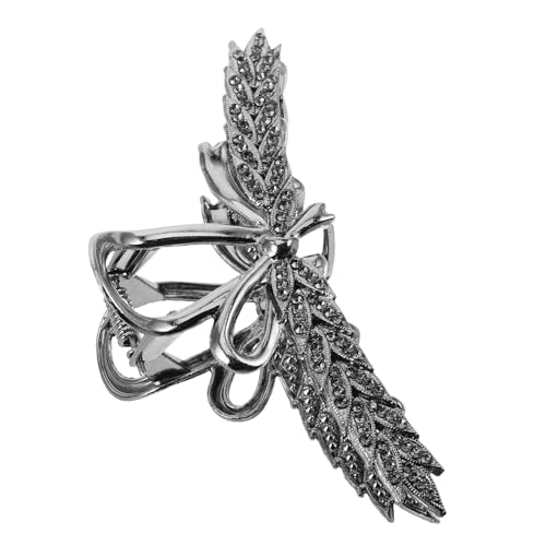 OUNONA Weizenförmige Haarklammer Mit Strasssteinen Rutschfeste Haarklammer Aus Metall Für Frauen Elegant Für Verschiedene Anlässe von OUNONA