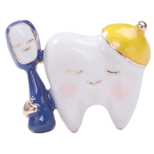 OUNONA Zahnbrosche Emaille-anstecknadel Für Rucksäcke Kleidung Dekorative Brosche Pin Zahn-emaille-anstecknadel von OUNONA