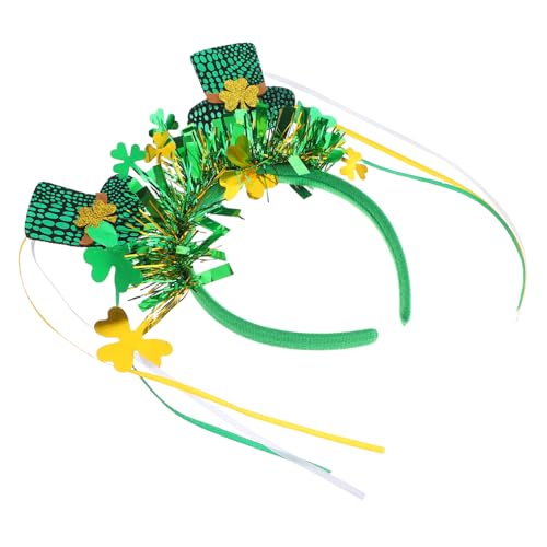OUNONA Zylinderhut Stirnband mit Pailletten für Patricks Day Elastisches Irisches Haarband Kleeblatt Party Accessoire für Robust und Bequem Einzigartiges Design von OUNONA