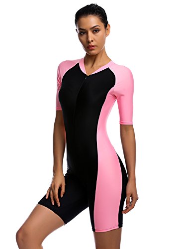 OUO Badeanzug Damen Pink UV Schutz Wetsuit Badebekleidung Wassersport Anzug Short neu,Gr.M OUO Badeanzug Damen Pink UV Schutz Wetsuit Badebekleidung Wassersport Anzug Short neu,Gr.M von OUO