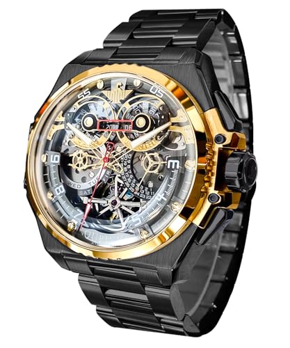 OUPINKE herrenuhren Automatische mechanische Armbanduhr Klassisch Saphirkristall Tourbillon Uhr in Zusammenarbeit mit Designern von OUPINKE