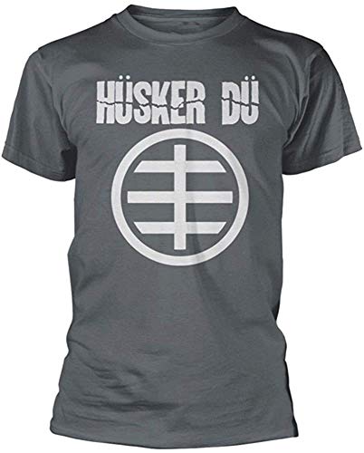 Husker Du Circle Logo T-Shirt Grey Grey M von OUQIAO
