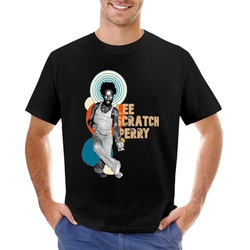 Lee-Scratch-Perry-T-Shirt-Custom-t-Shirts-Design-Your-own-T-Shirt-Short-Mens-Graphic Black XXL von OUQIAO