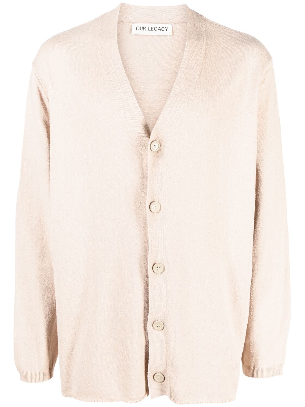 OUR LEGACY Cardigan mit V-Ausschnitt - Nude von OUR LEGACY