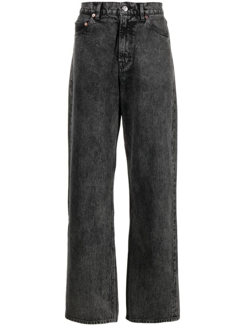 OUR LEGACY Straight-Leg-Jeans mit Logo-Patch - Schwarz von OUR LEGACY