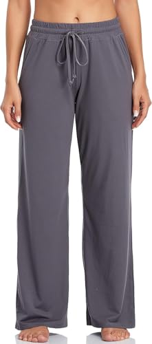 OURCAN Sweatpants Damen Freizeithose Sporthose Yogahose Jogginghose Lockere mit Elastischem Bund und Geradem Breite Beine (DE/NL/SE/PL, Alphanumerisch, L, Regular, Regular, Dunkelgrau) von OURCAN