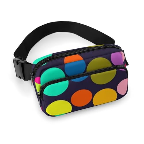 Bauchtaschen für Damen und Herren, modisch, tragbar, verstellbarer Gürtel, Bauchtasche, Hüfttasche für Reisen, Schwarz und Weiß, Stil 1, 20x13cm von OURTEV
