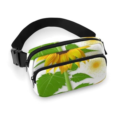 Bauchtaschen für Damen und Herren, modisch, tragbar, verstellbarer Gürtel, Bauchtasche, Hüfttasche für Reisen, Schwarz und Weiß, Stil-2, 20x13cm von OURTEV