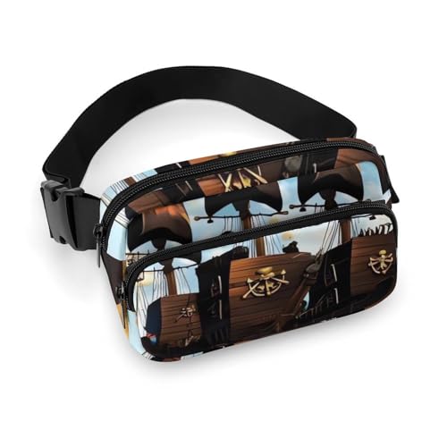 Gürteltasche mit Herz-Aufdruck für Damen und Herren, modisch, tragbar, verstellbarer Gürtel, Bauchtasche, Hüfttasche für Reisen, Stil-2, 20x13cm von OURTEV