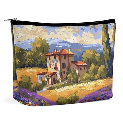 OURTEV Make-up-Tasche für Damen, tragbare Kosmetiktasche, Blumen und Straßen, Reise-Make-up-Tasche, Kulturbeutel für Damen, Stil, Einheitsgröße, Stil:, Einheitsgröße OURTEV Make-up-Tasche für Damen, tragbare Kosmetiktasche, Blumen und Straßen, Reise-Make-up-Tasche, Kulturbeutel für Damen, Stil, Einheitsgröße, Stil:, Einheitsgröße von OURTEV
